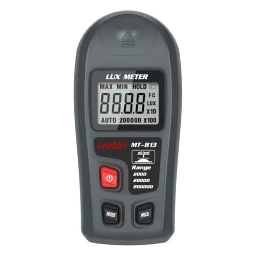 leaton Leaton Light Meter Digital Luxmeter Digital Illuminance Meter Range Up To 200000 Lux Lu