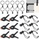 Rustark 22Pcs Backdrop Kit with Clips Clamps Rings Spring Clamps for Photography Video Studio