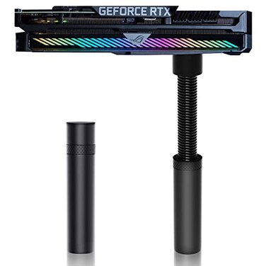 Aivalas GPU Support Bracket Graphics Video Card Brace with Height Adjustable Anti Sag Holder for Universal Graphics Card Sag GPU Stand with Magnet and Rubber Pad Black