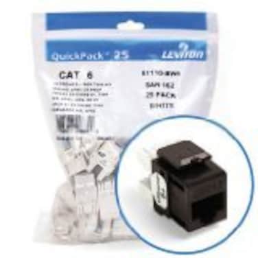 Leviton Extreme 6 QuickPort Connector CAT 6 25Pack 61110BB6 Brown