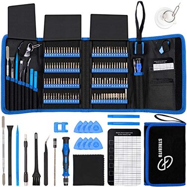 STREBITO Electronics Precision Screwdriver Sets 142Piece with 120 Bits Magnetic Repair Tool Kit for iPhone MacBook Computer Laptop PC Tablet PS4 Xbox Nintendo Game Console