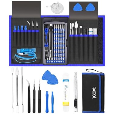 XOOL 82 in 1 Precision Screwdriver Set Magnetic Electronics Repair Tool Kit with Flexible Shaft and Extension Rod Compatible for PC Laptop iPhone PS4 PS5 Xbox Camera Computer Tablet