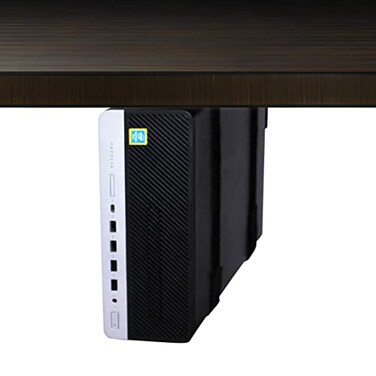 HumanCentric SFF Under Desk PC Mount and PC Wall Mount Bracket for Small Form Factor Desktop Tower UPS Wall Mount Bracket Adjustable CPU Holder with Straps Hardware Included