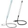 Mudder 2 Pieces USB LED Light for Laptop Keyboard Light Gooseneck Computer Lamp Flexible Stick Dimmable LED Lamp Touch Switch for Reading BookBlack Blue