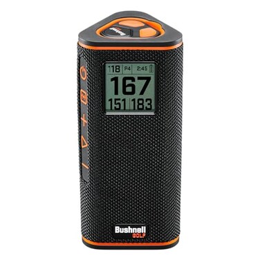 Bushnell Golf Wingman View Golf Speaker with GPS Audible Visual Distances Hazard Detection Remote Control Magnetic Cart Mount