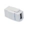 Leviton QuickPort USB connector FeedThrough 40835W White