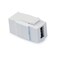 Leviton QuickPort USB connector FeedThrough 40835W White