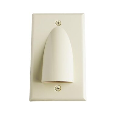 Skywalker Single Gang Bundled Cable Wall Plate Almond