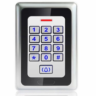 NCLTHS Security Access Control KeypadRFID KeypadDoor Access ControlMetal StandAlone Keypad2000 UsersSupport Close to RFID Card Silver