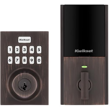 Kwikset HomeConnect 620 ZWave Long Range Enabled Keypad Smart Lock Convenient Keyless Entry Customizable User Codes Ring Alarm Compatible Hub Required Sold Separately Venetian Bronze Contemporary