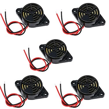 Stemedu 5PCS SFM27 DC 324V Alarm Siren Electronic Piezo Active Buzzer 95dB High Decibel Continuous Beep Speaker for Arduino