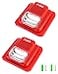 QWORK Fire Alarm 2 Pack 12 24V DC Wired Sound and Light Fire Alarm Warning Strobe Siren Horn Sound Alarm Security System Sensor WD8912