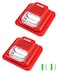 QWORK Fire Alarm 2 Pack 12 24V DC Wired Sound and Light Fire Alarm Warning Strobe Siren Horn Sound Alarm Security System Sensor WD8912