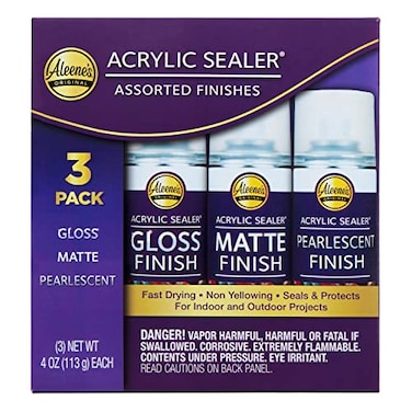 Aleene's Aleenes Acrylic Spray Sealer Finish Varitey Pack 4 oz 3 Pack Gloss Matte Pearlescent