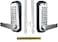 JOUNJIP Mechanical Keyless Combination Lever Handle Door Lock Flat Spindle No Batteries No Power No Key Needed Satin Chrome