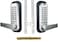 JOUNJIP Mechanical Keyless Combination Lever Handle Door Lock Flat Spindle No Batteries No Power No Key Needed Satin Chrome