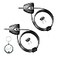 Master Lock 8417D Cable Lock Python Adjustable Keyed Cable Lock 6 ft Long 2 Pack Bundle with Keychain Light