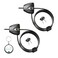Master Lock 8417D Cable Lock Python Adjustable Keyed Cable Lock 6 ft Long 2 Pack Bundle with Keychain Light