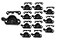 QCAA Steel Window Sash Lock CTC 2 Matte Black 12 Pack Made in Taiwan