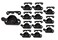 QCAA Steel Window Sash Lock CTC 2 Matte Black 12 Pack Made in Taiwan