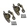 QCAA Forged Brass Sash Lock in Solid Brass CTC 2 Brushed Antique Brass 2 Pack