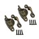 QCAA Forged Brass Sash Lock in Solid Brass CTC 2 Brushed Antique Brass 2 Pack