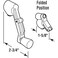 PRIME-LINE PrimeLine H 4318 Operator Folding Crank Handle 1132 In White Painted Finish 6 Pack