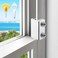 HYIEOU Sliding Window Locks 6 Sets Secure Window Lock with Key Window Locks for Up and Down Windows Horizontal Sliding Windows Adjustable Window Lock Sturdy and Durable Does Not Deform