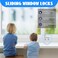 HYIEOU Sliding Window Locks 6 Sets Secure Window Lock with Key Window Locks for Up and Down Windows Horizontal Sliding Windows Adjustable Window Lock Sturdy and Durable Does Not Deform
