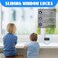 HYIEOU Sliding Window Locks 12 Sets Secure Window Lock with Key Window Locks for Up and Down Windows Horizontal Sliding Windows Adjustable Window Lock Sturdy and Durable Does Not Deform