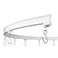 KXLife Flexible Ceiling Mount Curtain Track 20 ft Hospital Curtain Track System Ceiling Track for Windows Room Divider Ceiling Track System White