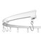 KXLife Flexible Ceiling Mount Curtain Track 20 ft Hospital Curtain Track System Ceiling Track for Windows Room Divider Ceiling Track System White