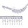 MaKefeile Ceiling Curtains Track System Flexible Bendable Curtain Tracks for Ceiling Mount Heavy Duty Aluminum Sliding Room Divider Track Rail with Hooks for Living Room RV Office White 9ft