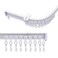MaKefeile Ceiling Curtains Track System Flexible Bendable Curtain Tracks for Ceiling Mount Heavy Duty Aluminum Sliding Room Divider Track Rail with Hooks for Living Room RV Office White 9ft