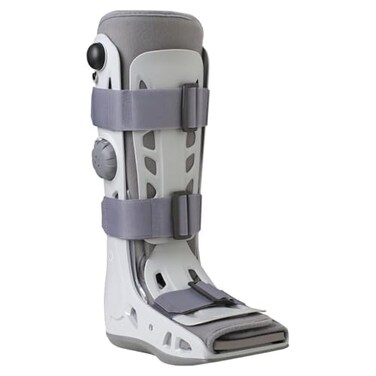 Aircast AirSelect Standard Walker Brace and Walking Boot with SoftStrike Technology and SemiRigid Shell Small Gray