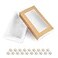 BAKIPACK 20 Truffle Box Chocolate Gift Box Packaging Candy Boxes with 8Piece Plastics Tray Tray Size with 575x275 Inches Pull Out Packing with Clear Window Sleeves Gold
