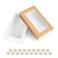 BAKIPACK 20 Truffle Box Chocolate Gift Box Packaging Candy Boxes with 8Piece Plastics Tray Tray Size with 575x275 Inches Pull Out Packing with Clear Window Sleeves Gold