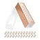 BAKIPACK 25 Rose Gold Macaron Boxes with Clear Window Elegant Style Holds 6 Macarons 74 x 2 x 2
