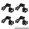 Coshar 4Pcs Heavy Duty Bed Rail Fittings Black Bed Frame Brackets Adapter UShape Bed Supporters Hardware for Bunk Bed Headboard 362x19LW
