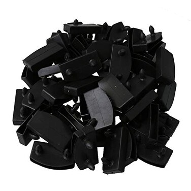 RDEXP 50Pcs Plastic Bed Slat End Caps Holders Replacement for Holding and Securing 54x09cm Wooden Slats Bed Base Black