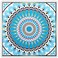DICOFUN 32 Moroccan Tile Peel and Stick Backsplash 6 x 6 Waterproof Mandala Stick on Wall Tiles Style 9