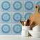 DICOFUN 32 Moroccan Tile Peel and Stick Backsplash 6 x 6 Waterproof Mandala Stick on Wall Tiles Style 9