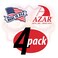 Azar Displays 515318 75 Acrylic Square Riser 4 Pack