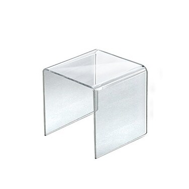 Azar Displays 515318 75 Acrylic Square Riser 4 Pack
