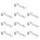 Coshar 10pcs Double Curtain Track Wall Mount Bracket Drapery Track Holder Support for Double Curtain Rod