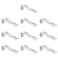 Coshar 10pcs Double Curtain Track Wall Mount Bracket Drapery Track Holder Support for Double Curtain Rod