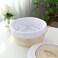 YAHUAN Round Bread Basket Serving Woven Bread Baskets Wicker Baskets Sourdough Proofing Basket with Removable Liner and Cover Corn husk