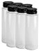 Pinnacle Mercantile Easy Squeeze Plastic Condiment Bottles with Black Flip Top Cap 8 oz Empty Set 6