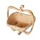Qmkmyy Foldable Bamboo Dried Fruit Basket Apple Shaped Collapsible Bread Nuts Baskets Candy Gifts Fruit Bowl Holder Wooden Snack Box for Kitchen Table