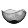 DMAR Wire Fruit Basket for Kitchen Counter with Wave Design Black Fruit Bowl for Fruits Veggies